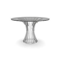 Contemporary table Arostempered glassstainless steelgranite