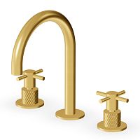 Double-handle washbasin mixer tap ZHM515 seriescountertopstainless steelbathroom