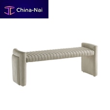 Contemporary upholstered bench Shellfabricsolid woodplywood