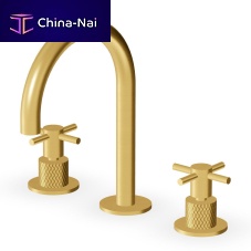 Double-handle washbasin mixer tap ZHM515 seriescountertopstainless steelbathroom