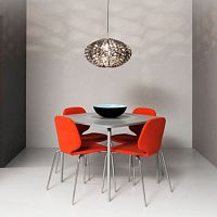 Contemporary dining table PHENOLIClaminatemetal basesquare