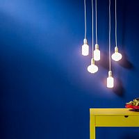 Pendant lamp LAMPION ONEglassPVCtraditional