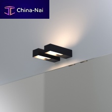 Contemporary wall light LUCEQUADROindoorsteelsatin