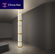 Contemporary light column THIRTIESmetalglassLED