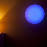 Contemporary wall light HALF BALLindoorglassround