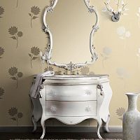 Free-standing washbasin cabinet OPERAlacquered woodclassicwith drawers