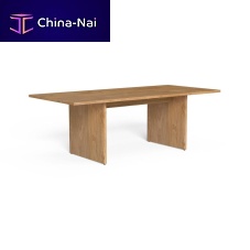 Contemporary dining table VENICE teaklavateak base