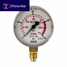 Dial pressure gauge Oxyturbothreaded