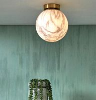 Contemporary ceiling light CARRARA/C28/GO sphericalironglass