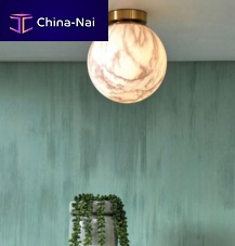 Contemporary ceiling light CARRARA/C28/GO sphericalironglass