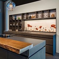 Kitchen decorative panel REAR NICHEwall-mountedLEDglass