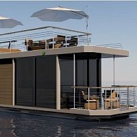 Catamaran houseboat outboardaluminumHDPE