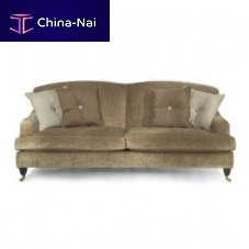 Contemporary sofa GLADIOLUSfabricleatherbrown