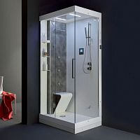 Glass shower cubicle CENTO.00.80with sliding doorcorner