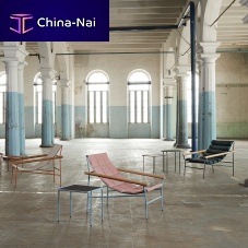 Contemporary armchair DRESS_CODE Glamfabricnatural oakpowder-coated steel