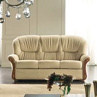 Sofa bed GAIAtraditionalleatherbeige