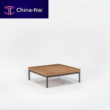 Original design coffee table LEVELwoodenaluminumsquare