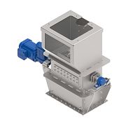 Single-shaft shredder for wastewith conveyorstainless steel