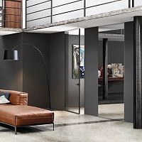 Flush door GAIAinterioraluminumfabric
