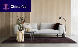 Contemporary sofa VIPP610woolleatherwooden