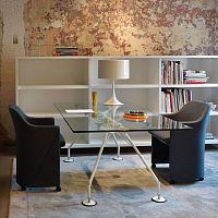 Contemporary table NOMOS metalmetal baserectangular