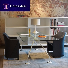 Contemporary table NOMOS metalmetal baserectangular