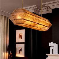 Contemporary chandelier FERRUCCIglassbrass6 light