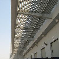Aluminum solar shading Q-SL125for facadeverticalhorizontal