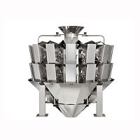 Multihead weigher for the food industrywith central feed