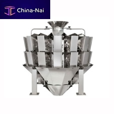 Multihead weigher for the food industrywith central feed