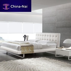 Double bed Bladecontemporaryupholsteredwith upholstered headboard
