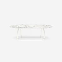 Contemporary dining table Plat-O Flat-Oval 8Dekton®stainless steel baseoval