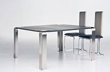 Contemporary dining table FLOWtempered glassrectangularhome