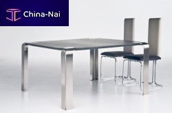 Contemporary dining table FLOWtempered glassrectangularhome