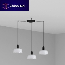 Pendant lamp TATAWINsteelglassopal