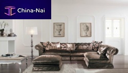 Modular sofa POSH ISLANDChesterfieldfabricbrown