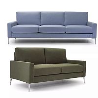 Contemporary sofa MATRIX fabricbeigeblue