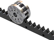 Helical-toothed rack and pinion steelstainless steelprecision