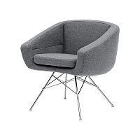 Contemporary dining chair AIKOindoorfabricmetal base