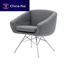 Contemporary dining chair AIKOindoorfabricmetal base