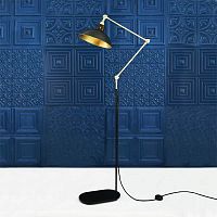 Floor-standing lamp SENGLEAsteelbrasscontemporary
