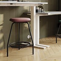 Contemporary bar stool Pungfabricmetal base3-legged