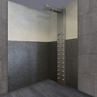 Electronic shower column MULTI-ZONEwith integrated light