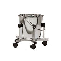 Trolley-mounted surgical basin stand HWE-18stainless steel