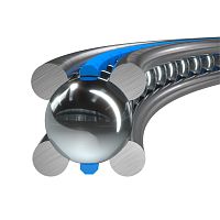 Bearing with plastic cage LEL series ball bearingsingle-rowsteel