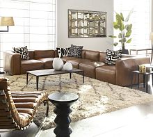 Corner sofa BAILEYcontemporaryleatherbrown