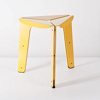 Original design stool ARRAYaluminum3-leggedblack
