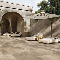 Indoor tile SOLITHE NATURELoutdoorliving roomkitchen