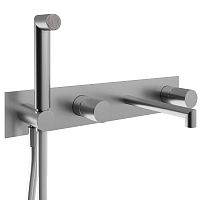 Double-handle shower mixer tap RWIT 3BD7 IS 01for bathtubwall-mountedsteel