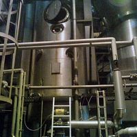 Falling film evaporator forced circulationprocess